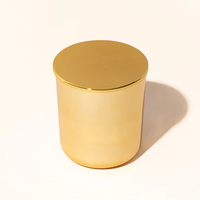 Bougie pilier de luxe artisanale en cire de soja avec pot en verre, écologique, pour le Ramadan, bougies parfumées de fêtes, marque privée, vente en gros