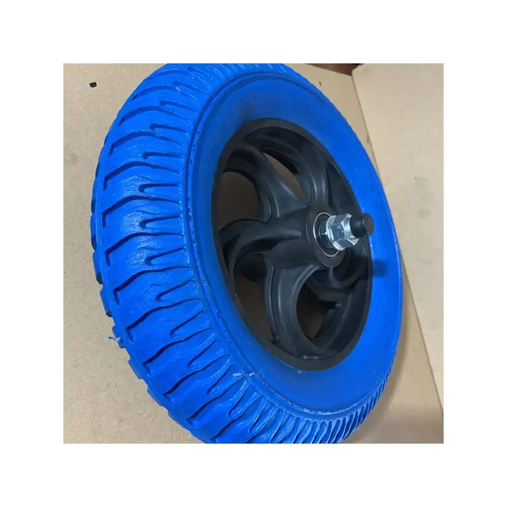 Wholesale cheap blue polyurethane PU foam wheels for beach trolley 3.25-8