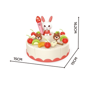Jouets de jeu de cuisine pour enfants Cake Cut Chelle Ensemble de 43 pièces Peut simuler Souffler des bougies et chanter des chansons d'anniversaire - Product Image 2