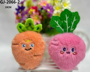 Porte-clés en peluche mignon en forme de carotte, jouet en peluche doux, design de dessin animé, 10 cm, cadeau pour enfants et adultes - Product Image 3
