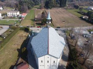 Ardogres St. Michel Grey 25X40 Azulejos de cerámica para techos Ultravioleta Estable Resistente a las heladas A prueba de viento Diseño moderno Azulejos de techo lisos Casa - Product Image 3