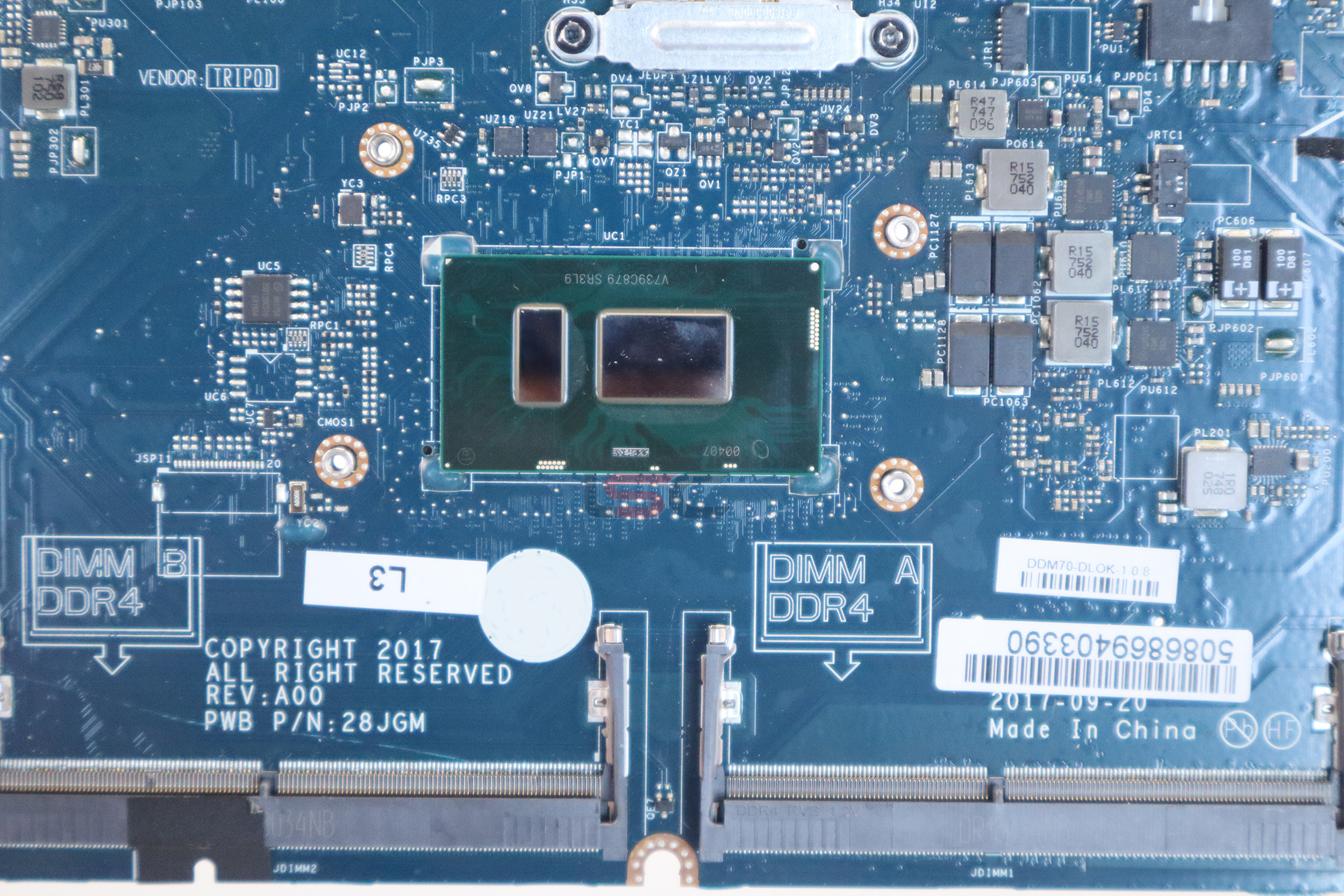 Scheda Madre Dell Latitude 5490 Con CPU I5-8250U, RAM DDR4 &ndash; 0FTY9P Testata