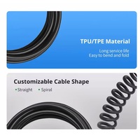 Câble de charge EV spiralé de type 2 à type 2 16A 32A 5M