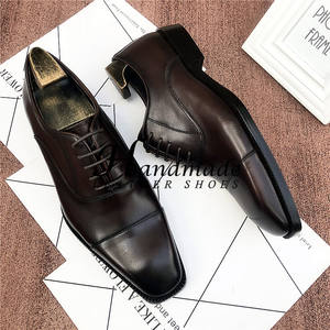 Nouvelles chaussures en cuir gravées Brookes - chaussures habillées britanniques pour hommes - chaussures Oxford en cuir véritable faites à la main - Product Image 3