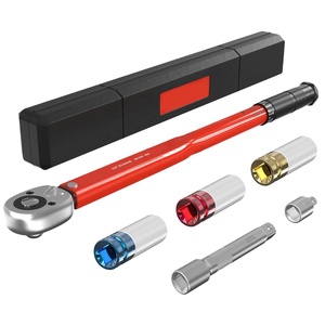 Juego de 6 Llaves Dinamométricas de 1/2'', Capacidad de 210 NM, Grado Industrial, 17, 19, 21 mm, Vasos para Tuercas de Rueda, Barra de Extensión, Juego de 5 Piezas - Product Image 1