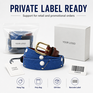 <span class=keywords><strong>Ceinture</strong></span> de golf à point d'aiguille pour hommes en cuir pleine fleur pour femmes avec boucle en laiton massif. - Product Image 5