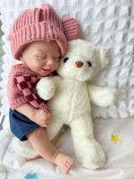 Poupée en silicone hyperréaliste de 16 pouces pour bébé, peluche à la mode, peinte en peau lavable