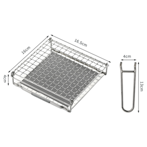 Grille de barbecue portable pliable en acier inoxydable <span class=keywords><strong>MINI</strong></span> pour le <span class=keywords><strong>camping</strong></span> en plein air, grille en maille métallique antiadhésive - Product Image 6