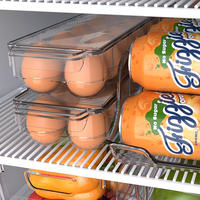 Conteneur à œufs pour réfrigérateur avec couvercle et poignée, support à œufs empilable transparent pour le rangement et l'organisation de la cuisine