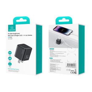 Usams cc187 siêu mini 30W PD USB C sạc cổng duy nhất di động Bộ sạc di động Adapter du lịch cắm - Product Image 3
