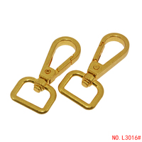 Mousqueton rétro en métal doré avec clip à ressort pivotant pour sac en cuir, laisse de chien, cordon, logo personnalisé