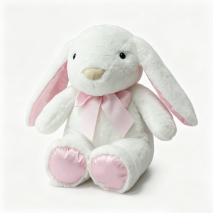 Peluche de lapin personnalisée et adorable, lapin en peluche assis, peluche de lapin blanc, jouet en peluche de lapin, animal en peluche lapin - Product Image 1