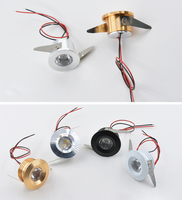 Mini spot lumineux 40 mm 20 mm, lampe à LED mince, ampoule 12 V ou 24 V CC, 1 W, éclairage encastré super lumineux