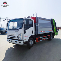 HEAVSTY Nouveau Camion Poubelle Diesel 6 Tonnes 9,3 Mètres Cubes 6 Vitesses Manuel Télécommande Sans Fil pour Isuzu 2X 4KH1CN6HB