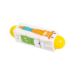 Bloques de construcción de madera para niños pequeños, juguete educativo con rompecabezas giratorio de 17x4,3x4,3 cm para niños de 4 a 6 años - Product Image 5