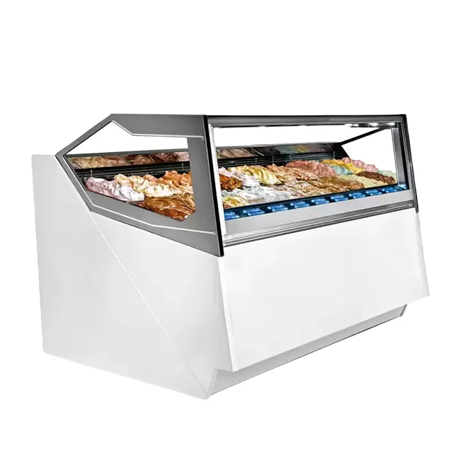 Prosky Counter Top Ice Cream Display Cabinet Commercial Ice Cream Display Chiller Gelato Freezer Showcase