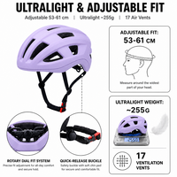 Casque de vélo OEM ODM personnalisé avec logo, en PC+EPS, 17 aérations, pour cyclistes adultes et trajets quotidiens