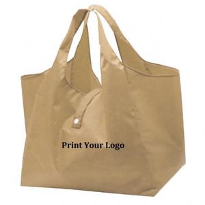 Bolsa de Compras Reutilizable Plegable de Gran Capacidad Personalizada de Poliéster con Logotipo Personalizado para Compras de Supermercado - Product Image 4