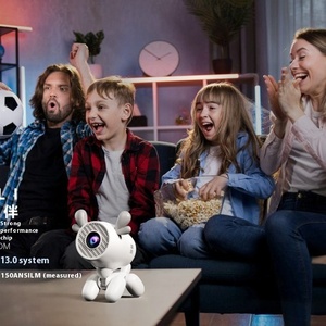 New Puppy Thông Minh Mini 3D 720P LCD Chiếu Với 4K Hỗ Trợ 200 <span class=keywords><strong>Lumens</strong></span> LED Đèn Android 11 <span class=keywords><strong>Wifi</strong></span> Được Xây Dựng Trong Pin Di Động - Product Image 4