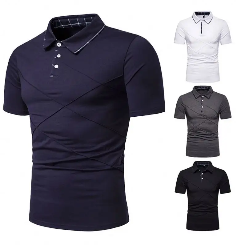 OEM Phổ Biến Thoáng Khí Ngắn Tay Áo Giản Dị Trống Pique Cotton Mens May Hàng Đầu Thương Hiệu