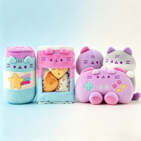 Peluche chat gris personnalisée OEM ODM, figurine chat mignonne, jouet pour machine à griffes, fabricant de jouets en peluche en gros