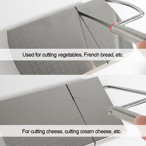 Безопасная в посудомоечной машине металлическая Полутвердая машина для резки сыра из нержавеющей стали с решетками и измерительными решетками - Product Image 3