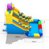 Toboggan aquatique gonflable équipement de parc aquatique extérieur toboggan gonflable support mobile parc aquatique de piscine