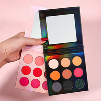 Palette de fards à paupières scintillants en poudre, 9 couleurs de pigments DIY, luxe, marque privée, vente en gros