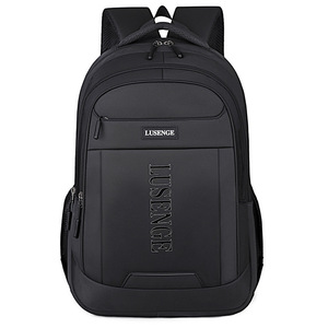 Lusenge Laptop <b>Backpack</b> Large Capacity Unisex Casual Travel Business <b>Backpack</b> Navy Blue <b>Black</b> Green Gray Solid Color - Product Image 5