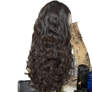 Perruque à fermeture en dentelle ondulée naturelle, 100 % cheveux humains bruts vietnamiens, extensions de cheveux vierges d'un seul donneur, qualité supérieure, perruque brute - Product Image 1