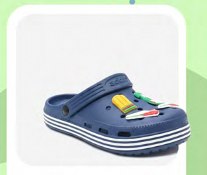 รองเท้าแตะเด็กแบบสวมพร้อมเข็มกลัดลายการ์ตูน ไซส์ 19 สีเทา พื้นรองเท้า EVA  วัสดุพลาสติก - Product Image 4