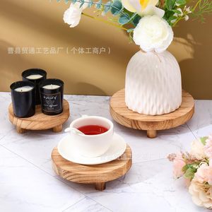 Soporte de madera para exhibición de plantas, organizador de escritorio para almacenamiento y decoración, estilo rústico y elegante - Product Image 2