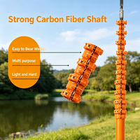 Système de perche télescopique en fibre de carbone pour le nettoyage et le dépoussiérage des fenêtres en hauteur
