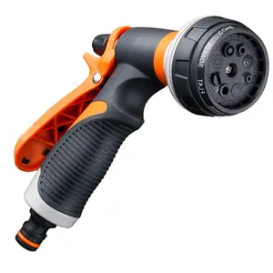 Spray Lawn Watering Car Wash High Pressure Durable Hand-held Tools Hose Sprinkle Nozzle for Garden Summer Plastic ABS Orange