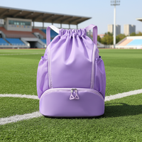 Sac à dos Oxford imperméable avec cordon de serrage, grande capacité, pour le sport et la randonnée, sac de basketball avec compartiment à chaussures, en stock