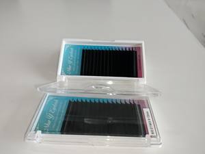 Marque privée Extensions de cils individuels en faux vison noir mat 0.15mm d'épaisseur tige courte cils synthétiques de beauté préfabriqués - Product Image 6