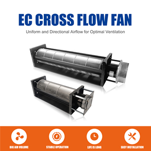 พัดลมอุตสาหกรรมแบบ Crossflow Tangential รุ่น LONGWELL EC 230V ขนาด 80-150 มม. โครงเหล็กผสมอะลูมิเนียม ใบพัดอะลูมิเนียม กำลังไฟ 16-450 วัตต์ ความเร็วรอบ 1500 รอบต่อนาที - Product Image 2