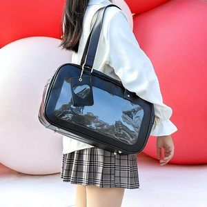 Ita <strong>Bag</strong> <strong>Japanese</strong> <strong>School</strong> <strong>Bag</strong> with Insert Tote Shoulder Anime Purse for Cosplay with Clear Window - Product Image 6