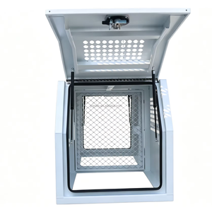 Custom Aluminum Transport Dog Box for Truck with Whale Tail <b>Handle</b> <b>Lock</b> and <b>Window</b> - Product Image 1