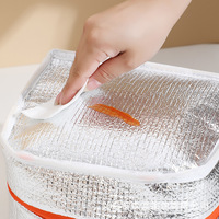 Sac isotherme de grande capacité en tissu Oxford et feuille d'aluminium, motif dessin animé, recyclable, pour boîte à lunch, vente en gros d'usine, logos personnalisés