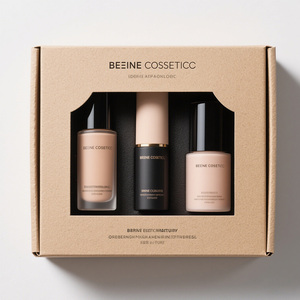 Boîtes cadeaux magnétiques en carton mat personnalisées de luxe pour flacons en verre de soins de la peau, emballages cosmétiques rigides avec impression en relief - Product Image 1