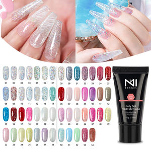 ZRKGEL Nueva llegada popular 54 colores Glitter Poly gel 30g/tubo Etiqueta Privada extensión de uñas de larga duración gel acrílico esmalte de gel - Product Image 2