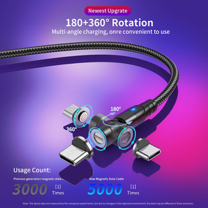 Xu hướng sản phẩm 2024 <span class=keywords><strong>PD</strong></span> 60W từ loại C Cáp 540 xoay 3A sạc 1m 2M Cáp từ Loại C để Loại C - Product Image 2