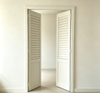 Porte de placard à persiennes en bois massif, moderne et élégante, personnalisable, pour cuisine, salle de bain, salon