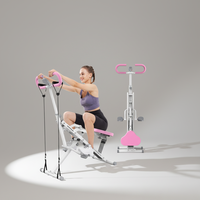 Appareil d'entraînement ergonomique pliable et réglable de haute qualité pour squats, chaise romaine d'équitation, machine à s'asseoir, avec cadre métallique, couleur rose