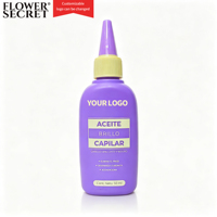 FLOWER SECRET Minyak Rambut Keratin Argan Profesional 50ml Pengontrol Keriting Kilau Ekstrem OEM Agen Label Pribadi Dicari