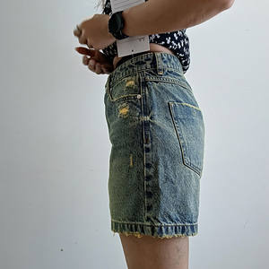 Pantalones cortos de moda informales de cintura media de estilo retro nuevo de verano al por mayor de China - Product Image 3