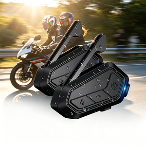 Auricolare Bluetooth per Casco, Interfono Universale Mesh per 24 Motociclisti, Cuffie con Cancellazione del Rumore e Microfono per <span class=keywords><strong>Sci</strong></span>, Ciclismo - Product Image 2