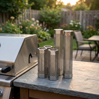 Barbecue coréen en acier inoxydable avec fumoir à charbon pour l'extérieur, résistant à la chaleur et facile à nettoyer