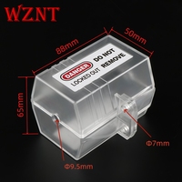 WZNT-NT-P01P Verrou de sécurité transparent en polystyrène pour petite prise, 110V, déverrouillage par clé, certifié CE/ISO, installation facile